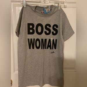 NWT Bayside BOSS WOMAN Heavyweight T-Shirt - Grey - Size Small
